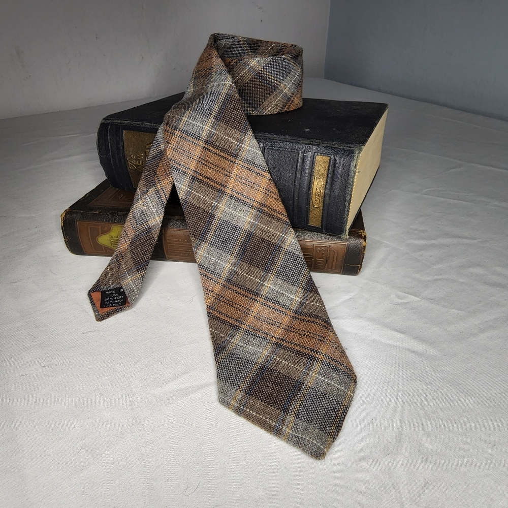 2/$20 Surrey Plaid Wool Blend Tie